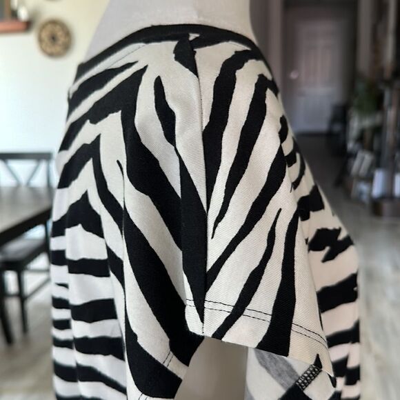 NWT Loft Zebra Print Tee Short Sleeve S Cotton Animal Print Retro Safaris - Picture 9 of 16